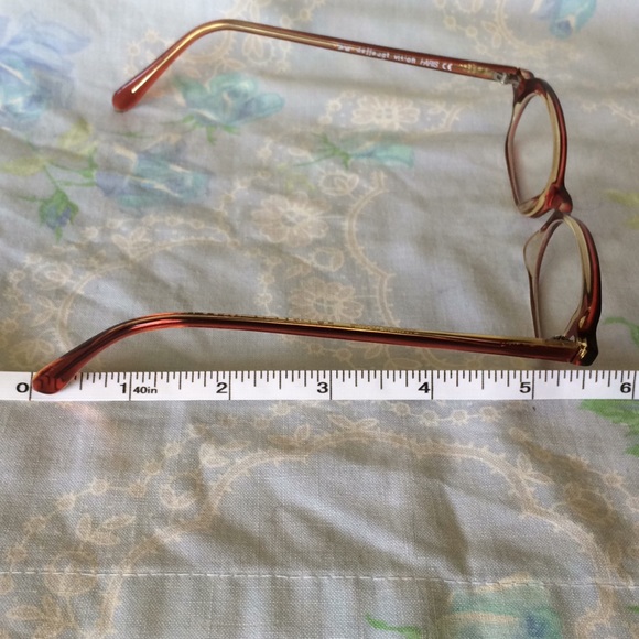 Dark orange vintage glasses frames - Picture 3 of 6